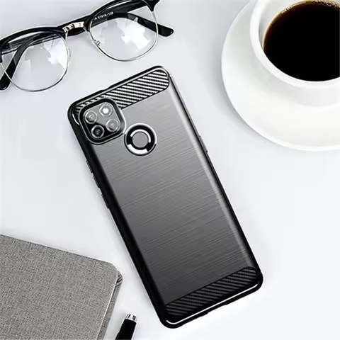 For Motorola Moto G9 Power Case Bumper Rubber Silicon Carbon Fiber Cover For Motorola G9 Power Phone