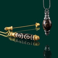 Universal Dzi Bead Buckle Auspicious Cloud Auspicious Empty Holder Turnbuckle Head Can Be Unscrewed 