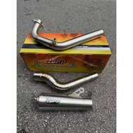 HPSP RACING EXHAUST Y15ZR TAPPER VELOCITY SUPER OPEN PIPE 42x45x63MM EKZOS