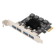 4 Port USB 3.0 PCI Express Card USB 3.0 PCI-E Expansion Card PCIE to USB 3.0 Adapter Card for PCIE 1X 4X 8X 16X Slot