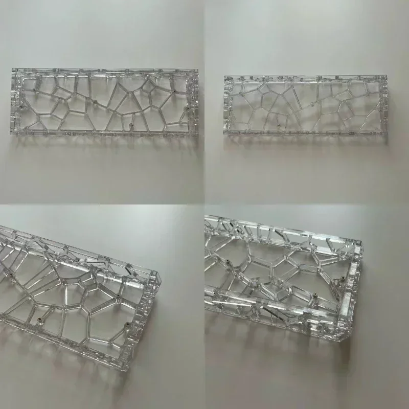 Holy60 Custom คีย์บอร์ดความแข็งสูง Hollow โปร่งใส Out PC Shell สําหรับ GH60/MAD60/Wooting60/win60 คี