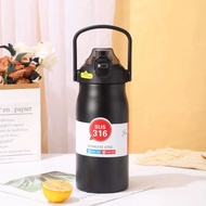 【Brew Haus】316 Snless Steel Tumbler With Straw Thermos Flask Bottle 1000|1200ML Water Botol Air Taha