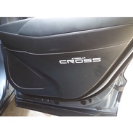 TOYOTA [CROSS door anti-kick sticker] Carbon fiber leather cloth COROLLA CC door protection sticker 