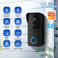 5G/2.4G WiFi Video Doorbell 1080P Smart Outdoor Wireless Intercom Waterproof Wireless Camera PIR Mot