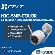 EZVIZ H3C-5MP-COLOR 5MP COLORNIGHT 2 WAY H.265 FIXED OUTDOOR WIFI CAMERA FREE MICRO SD 64GB