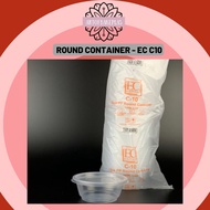 EC C10 10oz PP Round Container {50sets} (300ml) / Disposable Plastic Food Box / Bekas Tau Fu Fa