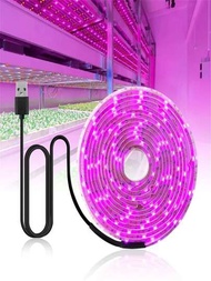 1 件 60leds/m 粉紅色和紫色 Rgb Led 燈條帶 Dc5v Usb 接口,柔性 Led 燈條,適合植物生長燈,節日裝飾燈