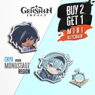 Burjois Keychain Genshin Impact Chara Cryo | Mondstadt | Kaeya Diona Eula Rosary