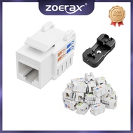ZoeRax Cat6 Keystone Jack RJ45 Keystone Jack and Keystone Punch-Down Stand, UTP Modular Ethernet Jac