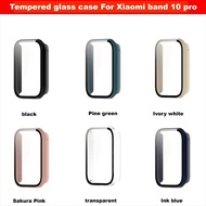 Tempered Glass + Case For Xiaomi Smart Band 10 Pro Accessories All-around Hard PC Bumper Frame For X