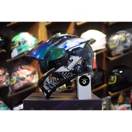 ROC 05 BMW Silver Fullface Helmet