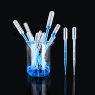 Pipet plastik bergraduasi, penitis plastik, pipet Pasteur, 100 keping setiap pek, 1ml, 2ml, 3ml.
