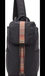 Paul Smith -Canvas Signature Stripe  Backpack 經典條紋帆布肩背包
