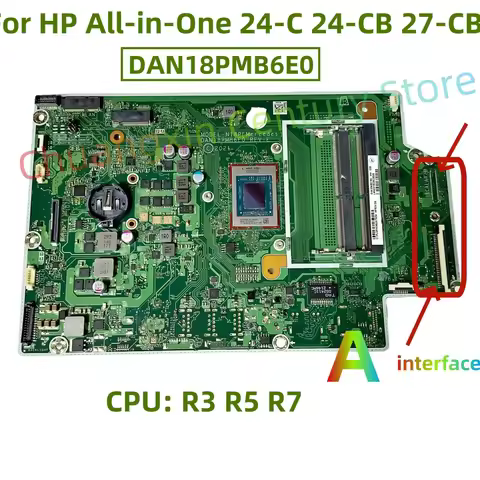 DAN18PMB6E0 DAN18MB16B0 motherboard for HP All-in-One 24-C 24-CB 27-CB 205 G8 27-cb0244 With CPU: R3