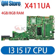 I7-8550U 8GB UMA I7-8550U 8GB UMA X411UA Laptop Motherboard For ASUS Vivobook 14 X411U K411UA Laptop Motherboard I3 I5 I7 7Th/8Rh 4GB/8GB-RAM UMA MAIN BOARD