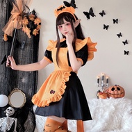 [Xiaojing Maid Costume] Halloween Adult Costume Pumpkin Skirt Lolita Lolita Dress Japanese Maid Cost