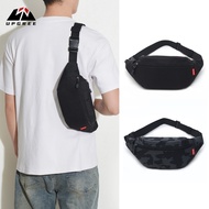 UPGREE Men’s Waist Bag Chest Bag Multi-Functional Fitness Crossbody Bag Three Layer Pocket Design Sm