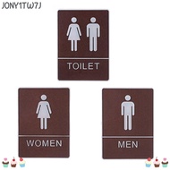 JONY1TW7J Toilet Signs Stickers Retro Bathroom Restroom Loo Decorative Plate Imitation Leather