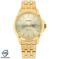 Citizen DZ5002-52P Gold Analog Gold Tone Stainless Steel Quartz Men Dress Watch