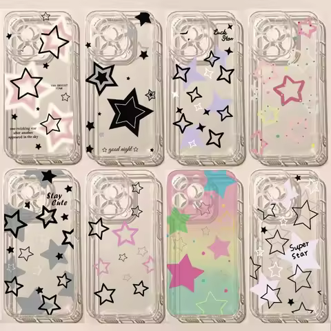 Cute Flash Star Pattern Phone Case For Vivo Y16 Y03 Y17S Y19S Y04 Y03 Y29 Y100 Y17 Y15 Y21 Y27 Y28 Y