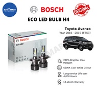 BOSCH Eco H4 LED Headlamp Bulb Cool White (2pcs) 12V 24W for Toyota Avanza (2016-2019(F653) Lampu Mentol Depan Putih