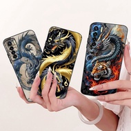 For Tecno Camon 17 Pro Case CG8 CG8h Luxury DragonCool Painted Soft Silicone TPU Phone Cover For Tec