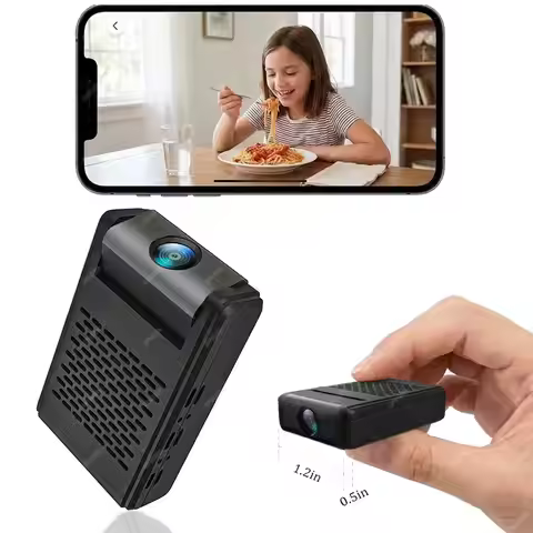 Mini 4K WiFi Security Camera Nanny Cam with 180° Rotating Len 4K Wireless Surveillance No WiFi Recor