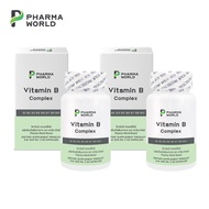 วิตามินบีรวม x 2 ขวด ฟาร์มาเวิลด์ Vitamin B Complex Pharma World Vitamin B1 B2 B3 B5 B6 B7 B9 B12 วิตามิน บี1 บี2 บี3 บี5 บี6 บี7 บี9 บี12 มัลติวิตามินบี