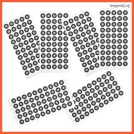 5 Sheets 3d Tracking Dot Markers Scanner Reference Point Positioning 1.00X1.00X0.15CM Black