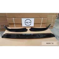 Facelift Mercedes Benz C Class W205 S205 C205 A205 Brabus Style Front Lip Skirt - Gloss Black