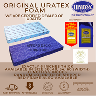 Uratex Foam W/ Free Polycotton Cover Queen 6 x 60 x 75 (Blue)