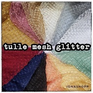 Fish net tile fabric glitter tulle mesh/ Mesh tulle/ Mesh tile/ Mesh fabric/ maze/