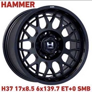 ล้อแม็ก ขอบ17 TORQ HAMMER H37 17X8.5 6H139.7 ET0 สีดำ🎏ราคาชุด4วง✅ แถมจุ๊บลมยางแท้👍 มีรับประกันนาน1ปี✅❤️