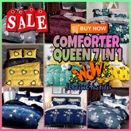 Set cadar comforte murah/cadar comforter queen/ cadar queen with comforter/cadar queen cotton satu t