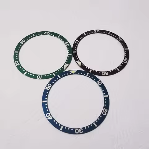 Mod 38mm Black Blue Green Flat Aluminum Bezel Insert Fit For Seiko Turtle 6105 6309 NH35 NH36 Moveme