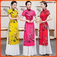 Traditional Vietnam Ao Dai Cheongsam Women Oriental Evening Party Gowns