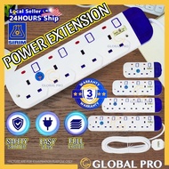 𝐆𝐋𝐎𝐁𝐀𝐋 𝐏𝐑𝐎 Extension Wayar Soket Plug Socket Trailing Socket Plug Extension SIRIM Approved Pemyambun