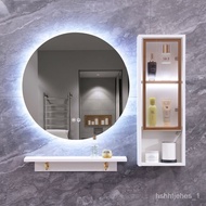 New Smart Wall-Mounted round Bathroom with Light Mirror Cabinet Bathroom Touch Defogging Hand Washing Dressing and Washi