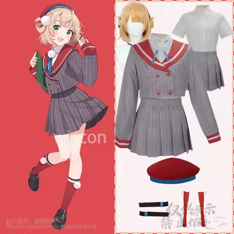 Anime Hololive Vtuber Youtuber Shigure Ui Cosplay Costume Uniform Kawaii JK School Uniform Dress Lol