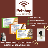 Repack Revolution Plus Cat Orange 02 ML (25 - 5 KG) / Obat Kutu Kucing Revolution Orange Original Re