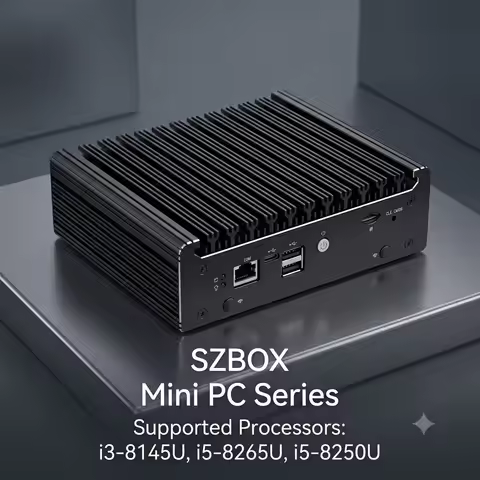SZBOX Mini PC Intel Core i5-8265U i5-8250U i3-8145U DDR4 DDR3 M.2 NVMe HDMI DP GPIO Office Desktop P