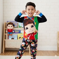 🇲🇾 195B J2 HEYOU Boy Cartoon Cotton Sleepwear Pajamas Set Omar and Hana (4y, 5y, 7y)