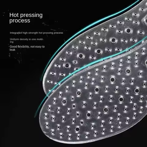 Unisex Silicone TPU Foot Massage Shoe Insoles Air Cushion Shock Absorbing Comfort Pads Plantar Fasci