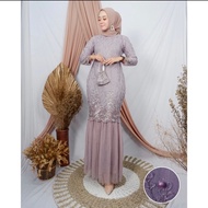 Gamis Duyung Tutu Tile Mutiara / Gamis full brukat / Gamis duyung tutu