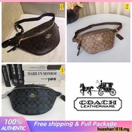 COACH 100% new 48740 Classic pattern large capacity full leather women'sbag multi-use waistbag 30-12-11