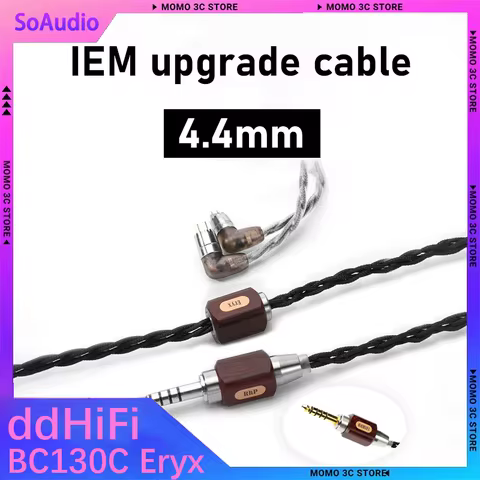 ddHiFi BC130C Eryx 4.4mm IEM upgrade cable Replaceable pin design Rhodium-plated /Pentaconn Plug