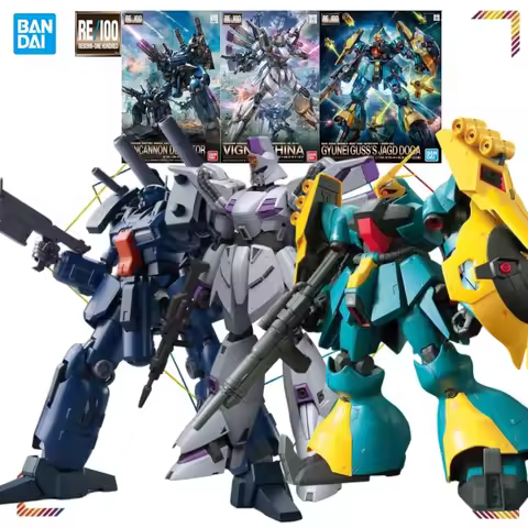 BANDAI RE/100 Guncannon Detecto Action Figures XM-07 Vigna-Ghina Suit Gunpla MSN-03 Jagd Doga Anime 