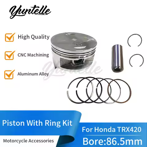 86.5mm Bore Engine Piston With Ring Kit For Honda TRX420 TRX 420 Rancher X146 2007-2021 AVT Motorcyc