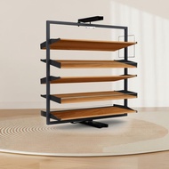 Rotating Shoe Rack Metal 360° Rotating Organizer Multi-Tier Large Capacity Storage Shelf for Entrywa