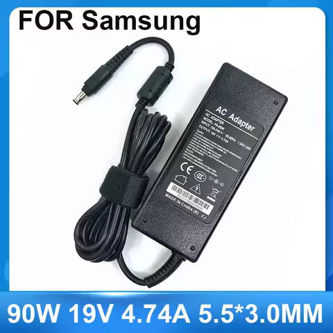 AC Adapter 90W 19V 4.74A5.5*3.0mm Laptop Charger Power Adapter For Samsung R428 R410 G15 GT6000 M30 